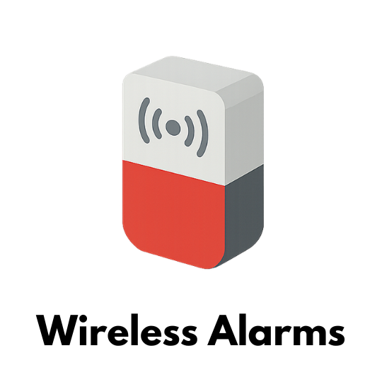sometric icon of a wall-mounted siren or alarm unit with signal waves.